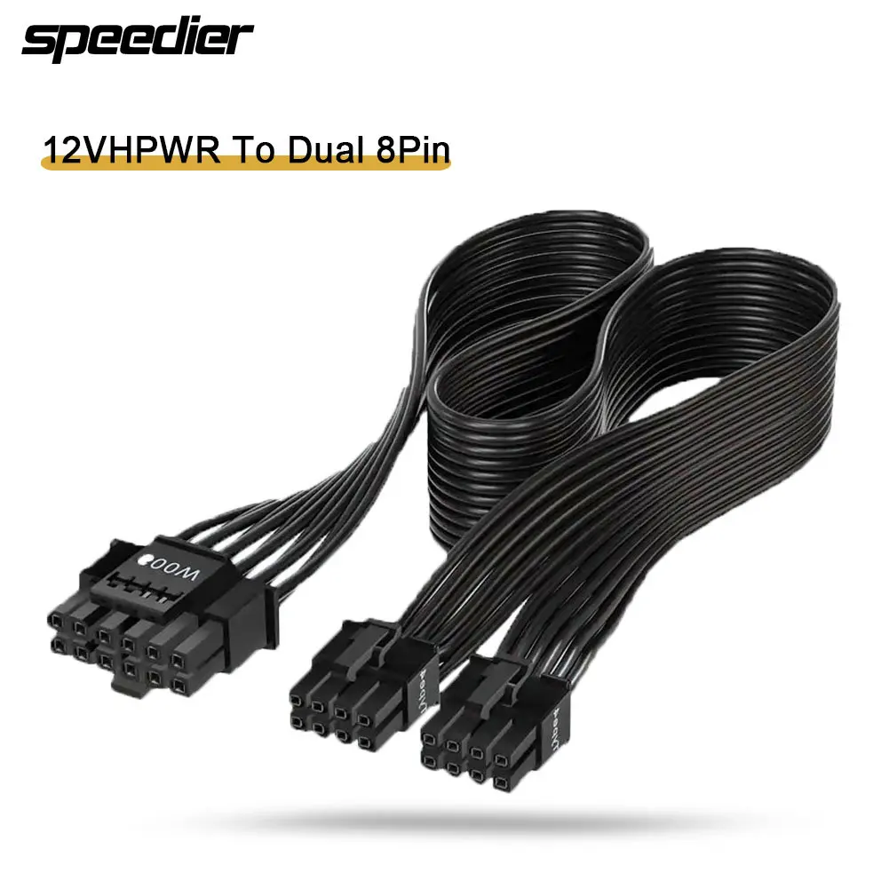 Dual 8Pin To 16Pin 12Vhpwr Cable - 12VHPWR ATX3.0 PCI-E 5.0 كابل وحدات