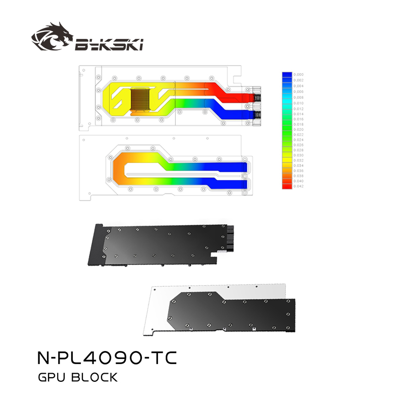 Rtx 4090 Water Block - Bykski N-PL4090-TC GPU استخدام كتلة اللوحة