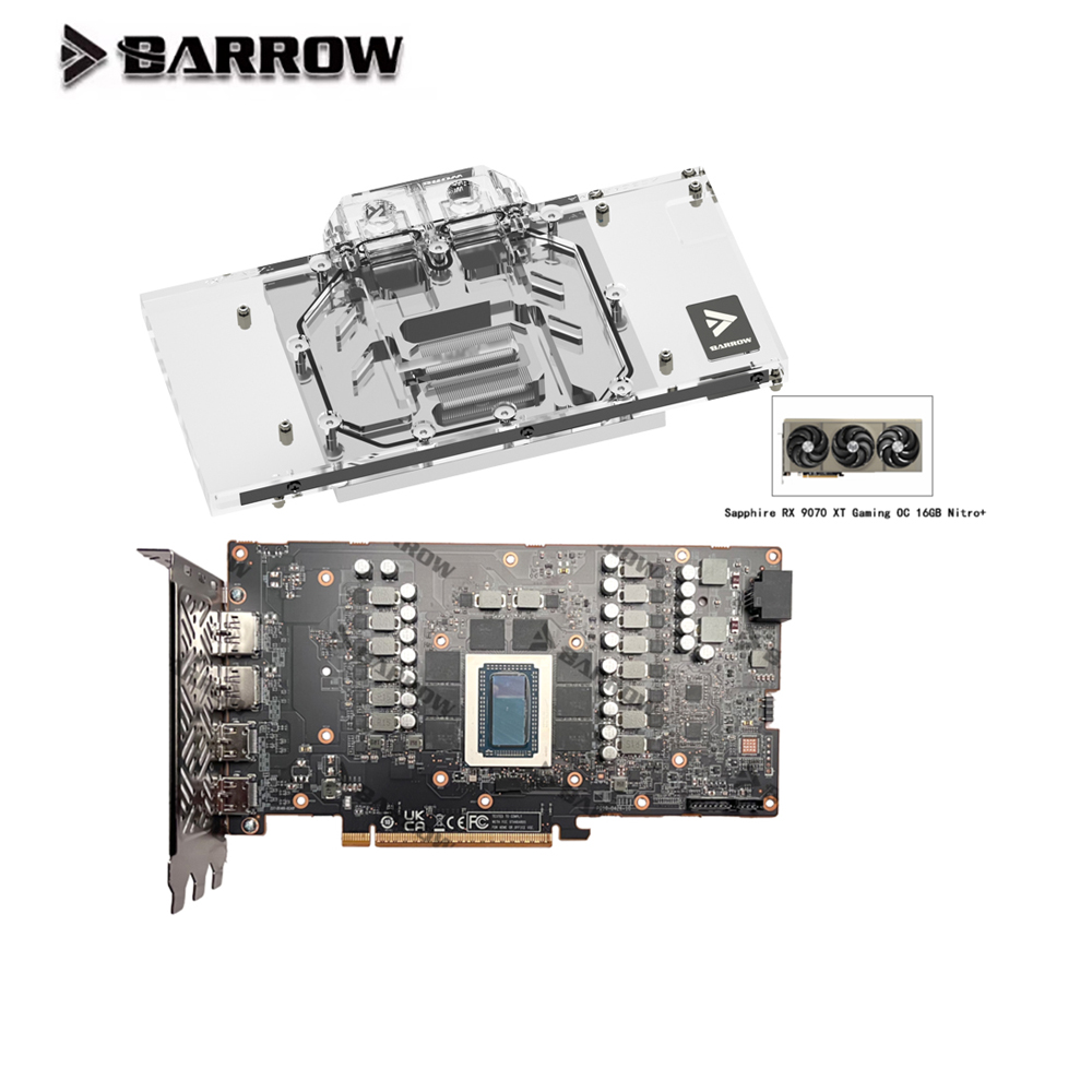 Rx 9070 16Gb - بارو GPU كتلة المياه لـ Sapphire