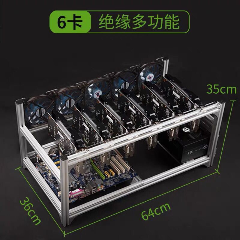 Gpu Mining Rig Frame 8 Gpu - 6 8 12 19 وحدة معالجة