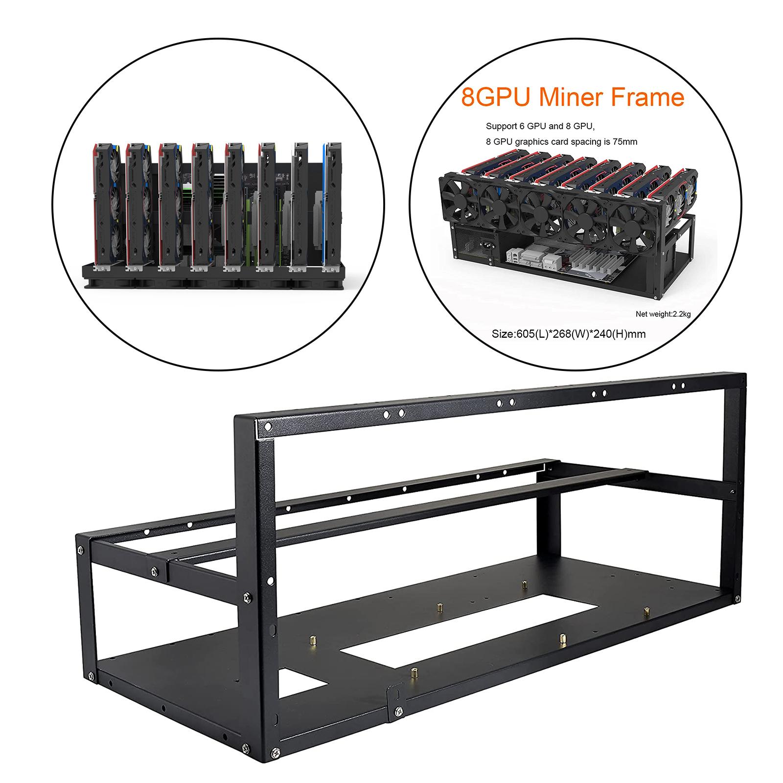 Gpu Mining Rig Frame 8 Gpu - إطار حامل بطاقات GPU 6/8 لتعدين