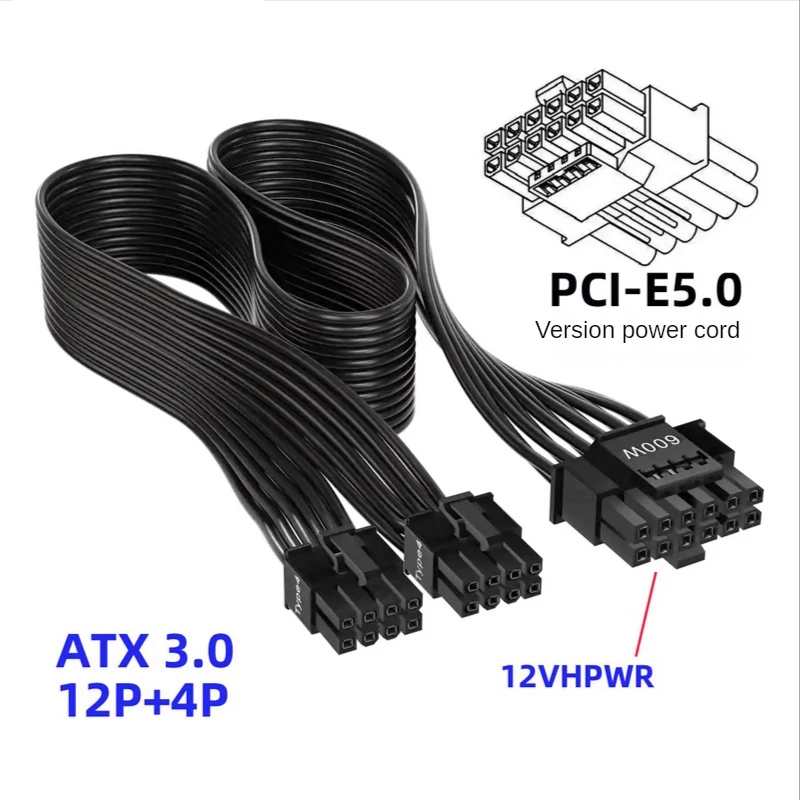 12VHPWR ATX3.0 PCI-E 5.0 كابل  - مراجعة Dual 8Pin To 16Pin 12Vhpwr Cable وسعره