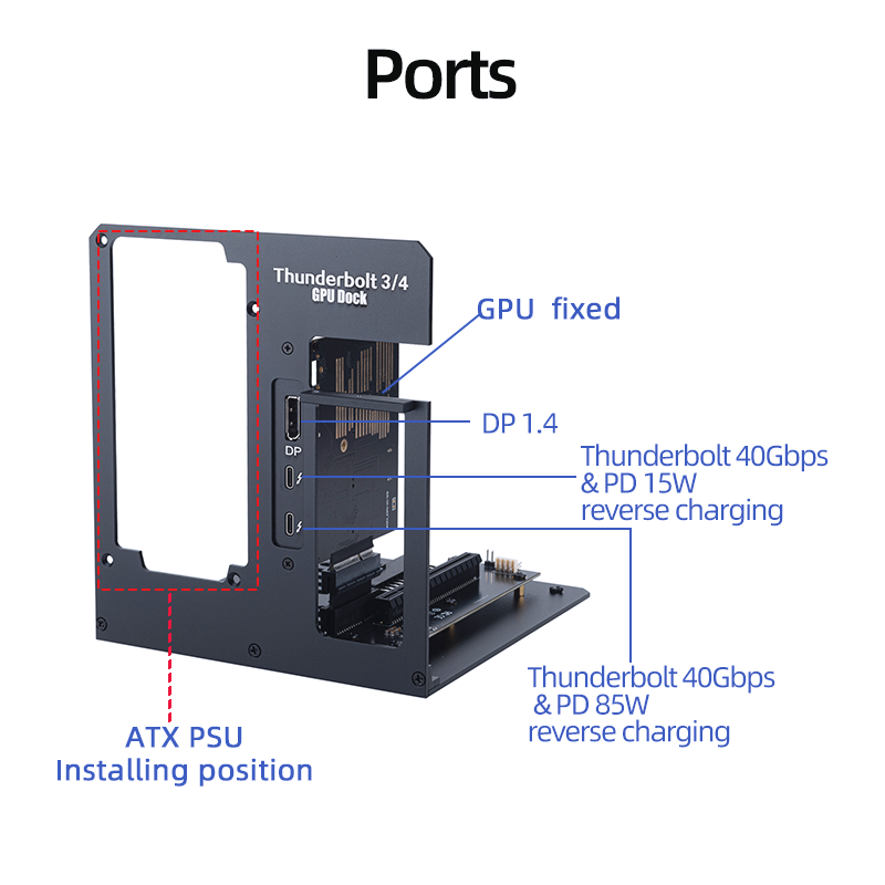 eGPU Thunderbolt 4/3 TB3/TB4 إ - مراجعة Gpu External Dock Egpu Thunderbolt 4 وسعره