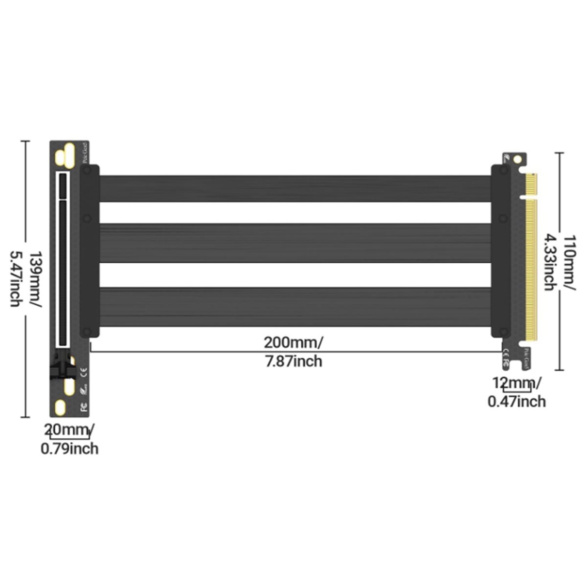 كابل رايزر PCIe 5.0 للتركيب ال - مراجعة Pcie 5.0 Gpu Riser Cable وسعره