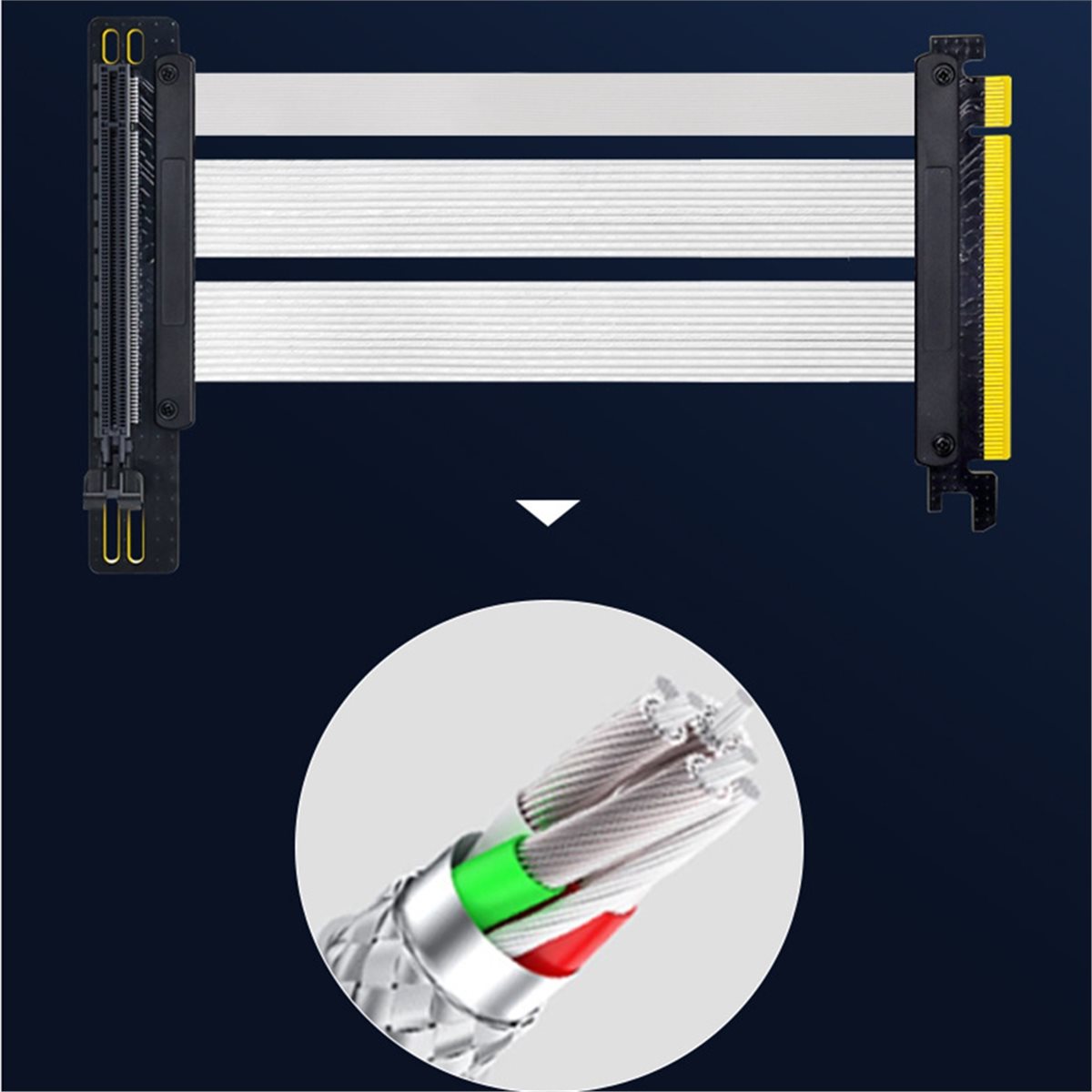 كابل رايزر HDL PCIe 5.0 X16 لب - مراجعة Pcie 5.0 Gpu Riser Cable وسعره